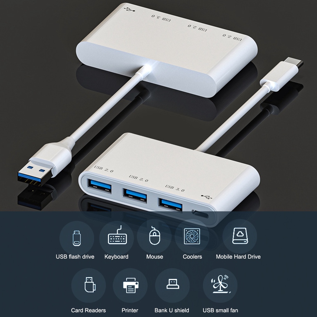 Actual 4in1 HUB Type C Port USB 3.0 High Speed Up to 5Gbps Free send type C OTG Laptop PC/Notebook/Computer