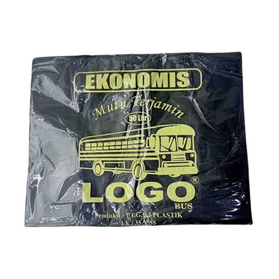 Plastik kresek LOGO EKONOMIS No.uk 35 - Kantong LOCO Ekonomis Hitam- Perlengkapan Rumah Tangga Murah Kantong Plastik