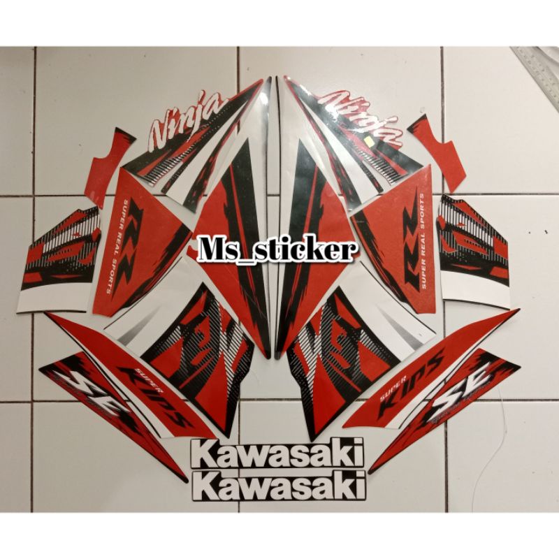 stiker striping sticker kawasaki ninja rr new 2014 SE orange