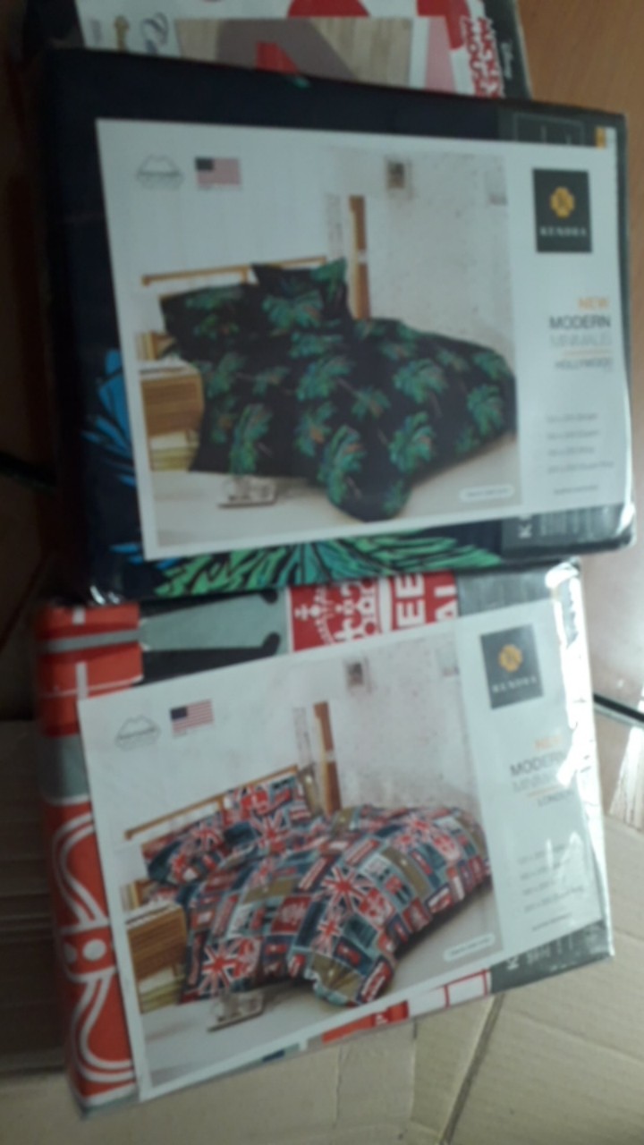 Kendra - Sprei 160x200 Queen Bantal 2 Tinggi 20 Minimalis Modern A - G
