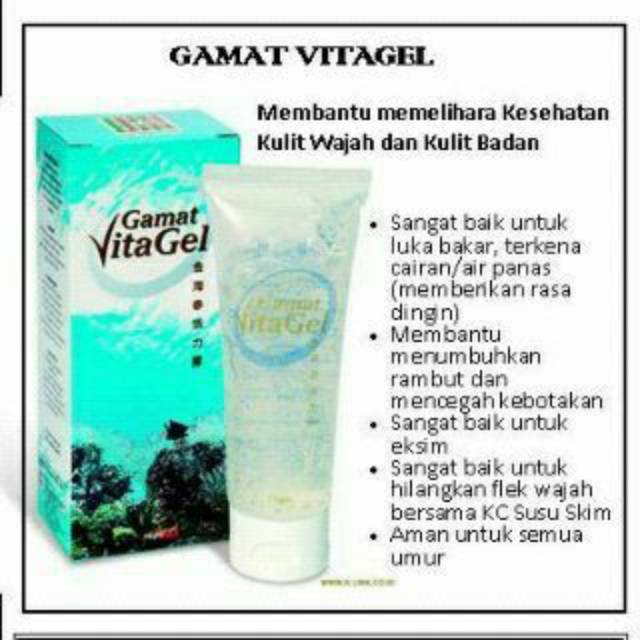 GAMAT VITAGEL K,LINK/gel penghilang jerawat/luka bakar
