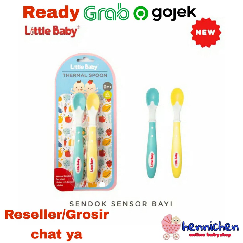 KEMASAN BARU Little Baby Sendok Sensor Panas / Heat sensor Spoon 6M+  BPA FREE