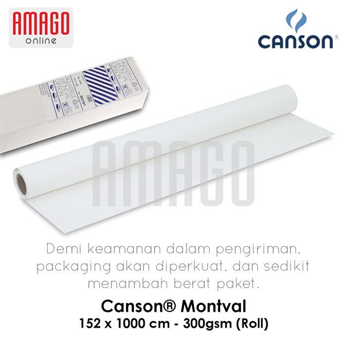 CANSON MONTVAL - COLD PRESSED PAPER - 300G (ROLL) - 152X1000 CM - 200802101