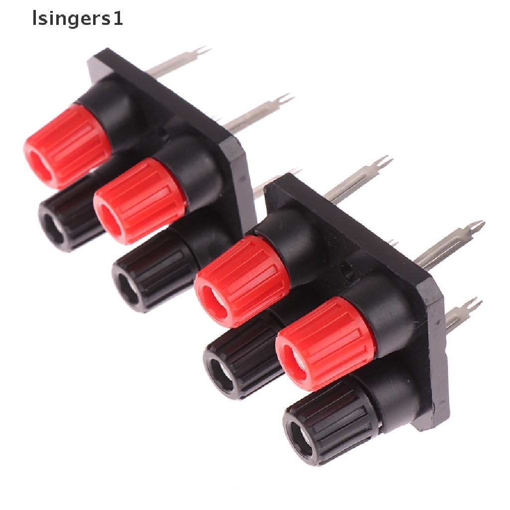 (lsingers1) 2pcs Jack Banana Eksternal 4-pin Untuk Speaker Amplifier WP4-10