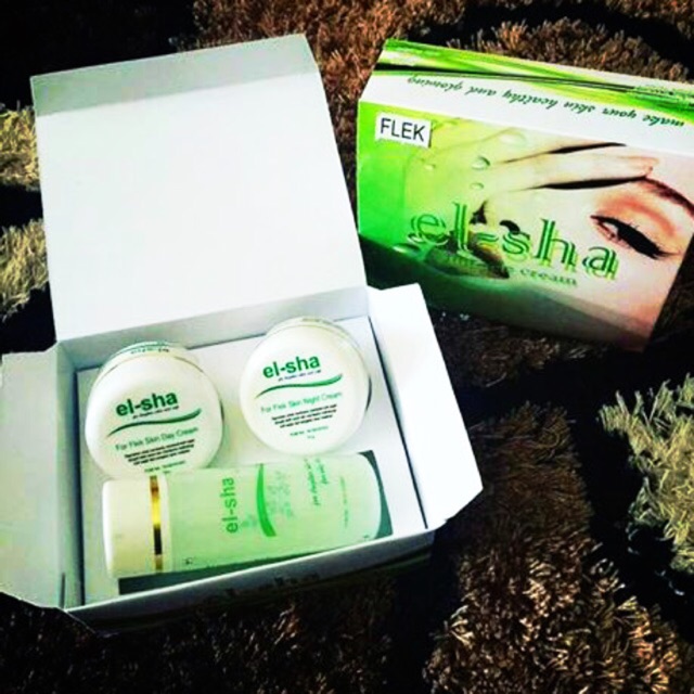 El-sha skincare paket flek.