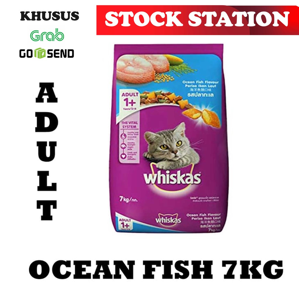 Whiskas Ocean Fish 7kg (GRAB/GOSEND)