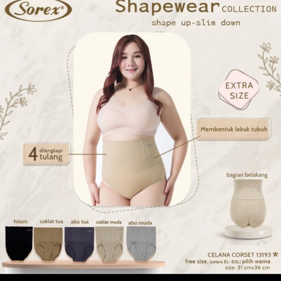 celana korset segitiga segiempat jumbo sorex 13192 13193 13194 extra size shapewear