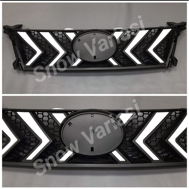 Gril Grill Front grille cover xtivo fortuner 2016 2018  hitam kilap doff lis putih JSL