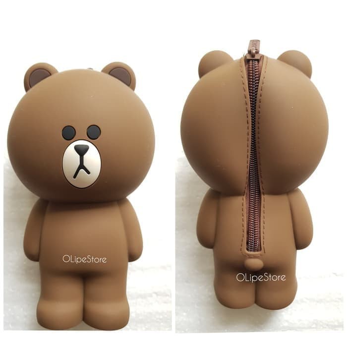 

REPLIKA LINE - Brown Line Character Pencil Case Tempat Pensil Brown Ln