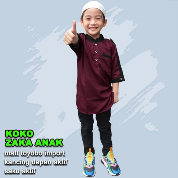 CTN Baju muslim koko ZAKA ANAK aneka warna best seller