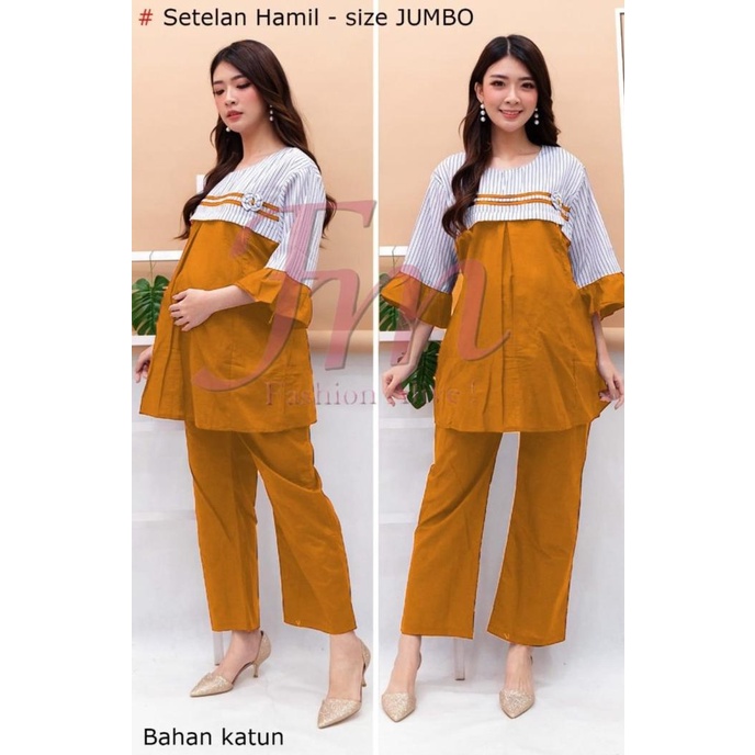 PAKAIAN IBU HAMIL FEMME OLS - SET HAMIL PP / BAJU MENYUSUI / BAJU HAMIL JUMBO MELODY TERBAIK