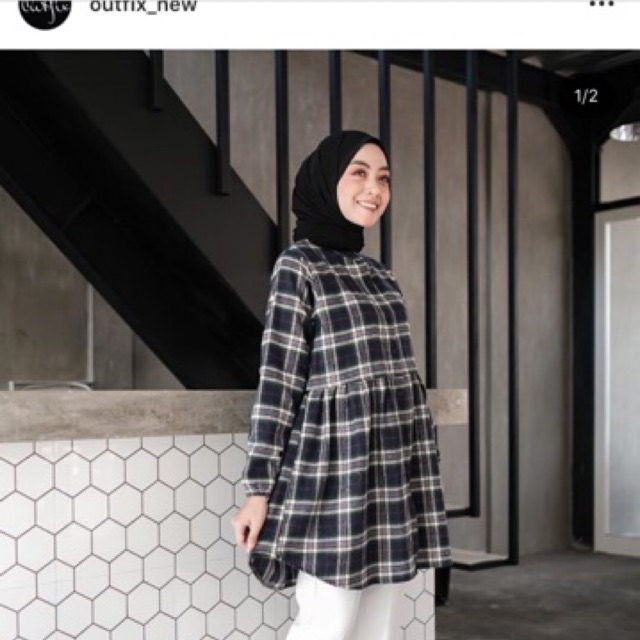 Adyra flanel tunik  FULL BOOKED by outfix