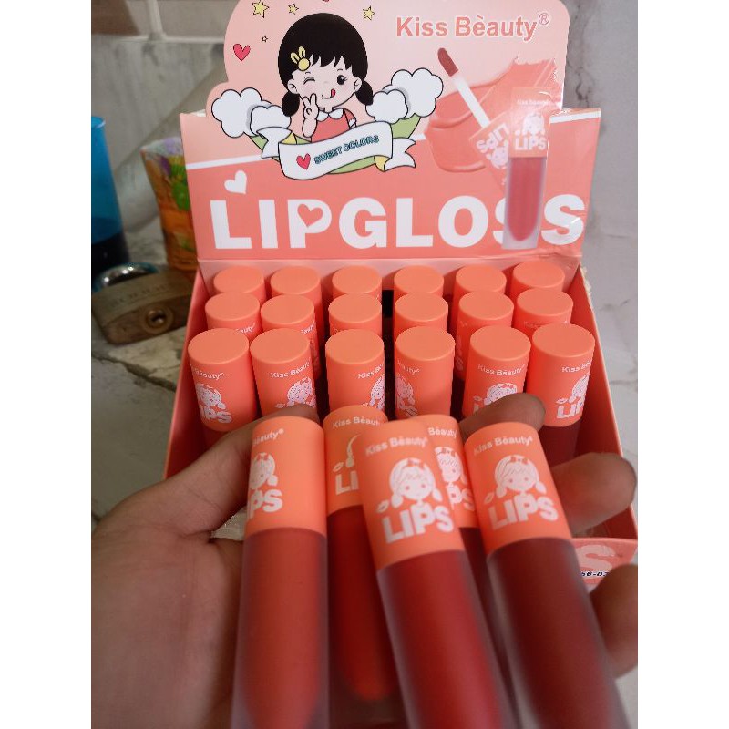 LIP GLOSS KISS BEAUTY SWEET COLOR[HARGA/6PCS] NO.70056-03