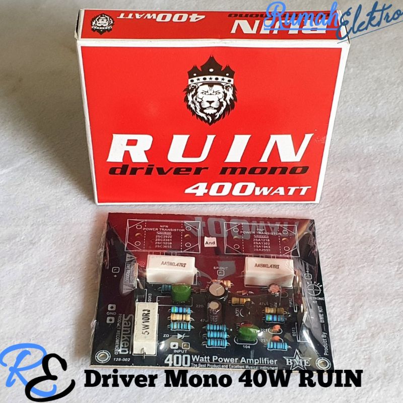 Driver Power Amplifier 400 Watt RUIN Mono