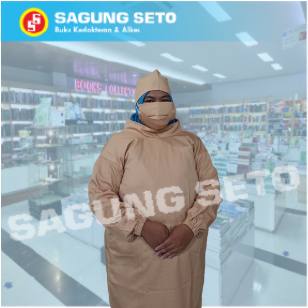 BAJU OK GOWN AMERICAN DRILL COKLAT BIRDSEED (BAJU OK GOWN WARNA COKLAT)