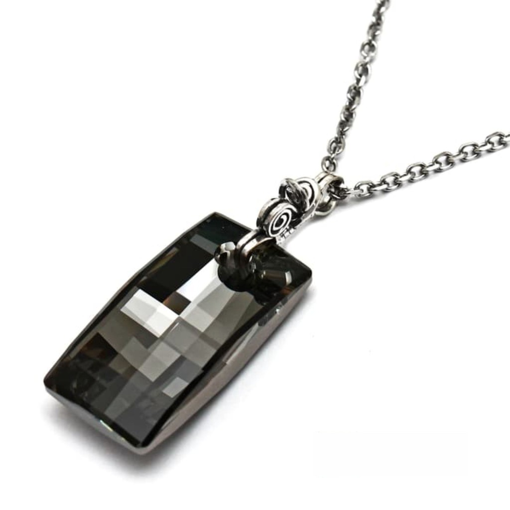 Perhiasan Liontin Kalung Swarovski - Urban Silver Pendant UNISEX by AR Signature