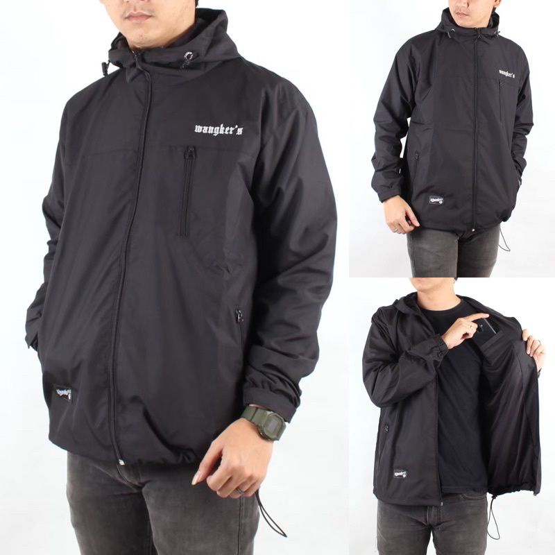 JAKET PRIA PARASUT TASLAN HOODIE ORIGINAL WANGKER'S / JAKET COWOK PARASIT OUTDOOT / JAKET HOODIE ZIP