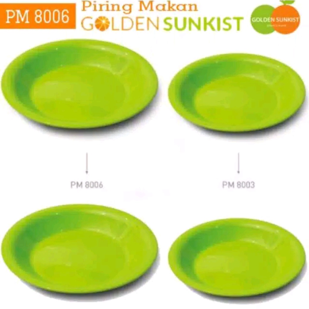 Piring makan Bulat PM 8006 Golden Sunkist