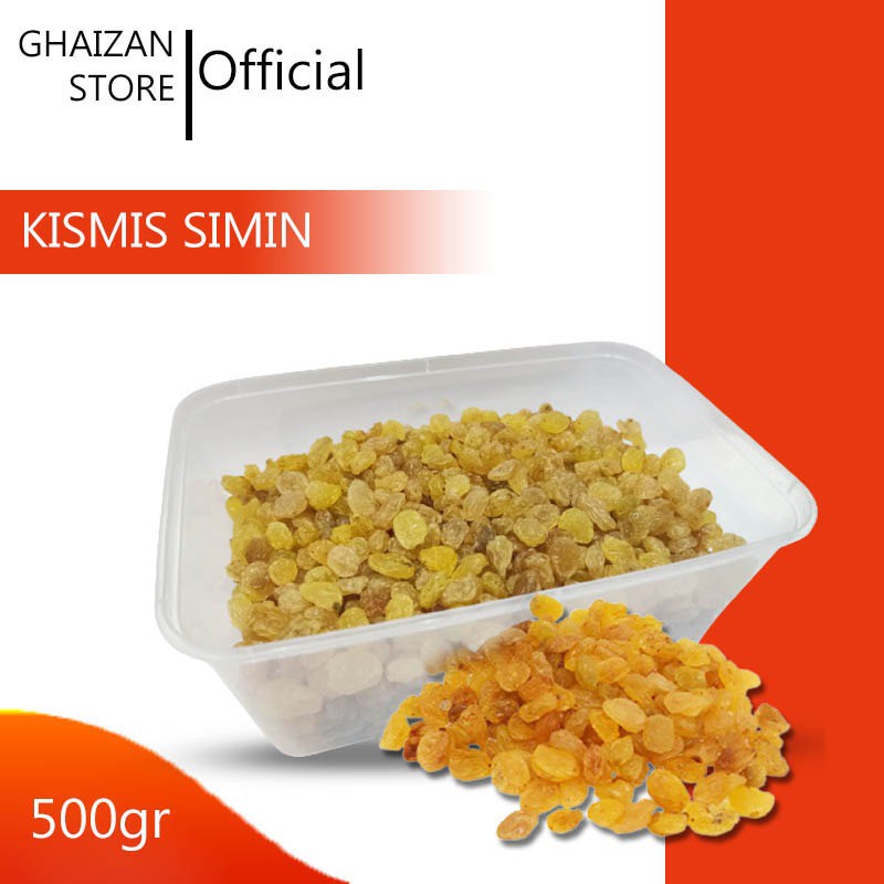 

[ GS ] Kismis Simin Manis 500gr / Kismis Simin Kering / Kismis Kemasan Toples / Simin Raisin Kuning