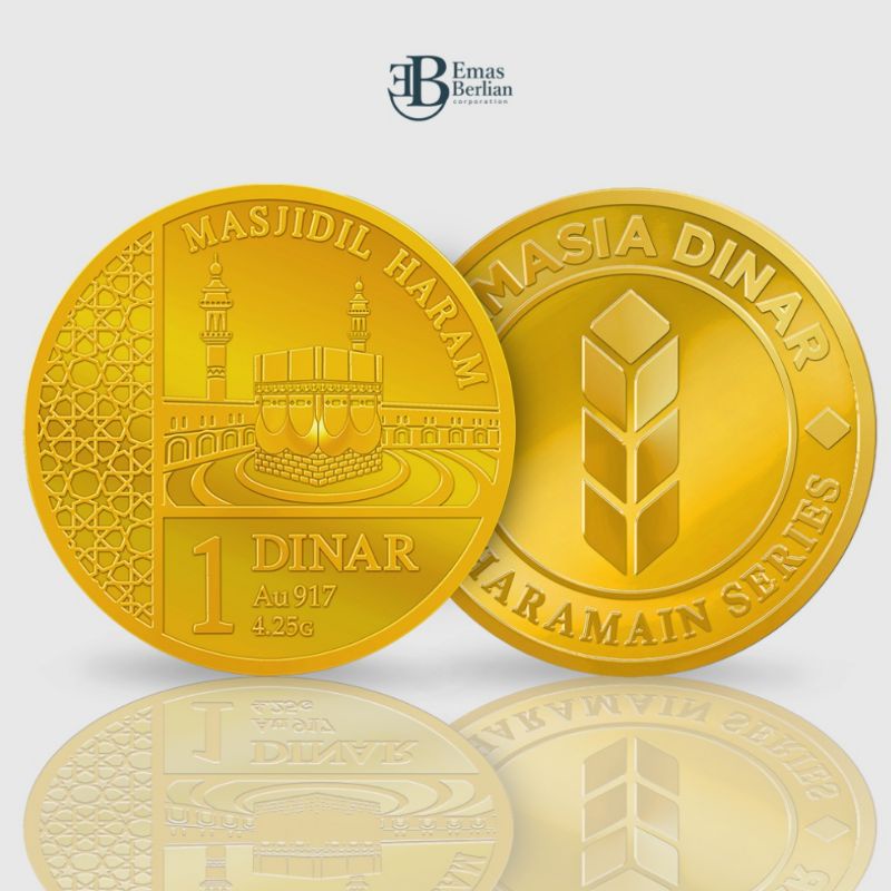 Mata Uang Emas 1 Dinar Haramain Koin Emas Murni Logam Mulia