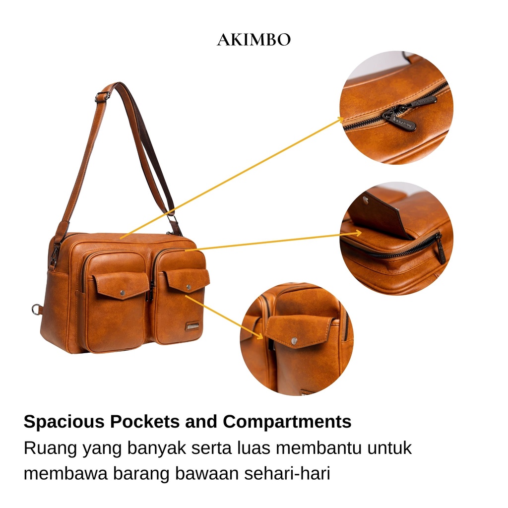 AKIMBO Bag by Manjua. Tas Kerja, Tas Kuliah, muat Laptop 14 inch. Tas Laptop, Ukuran Besar.