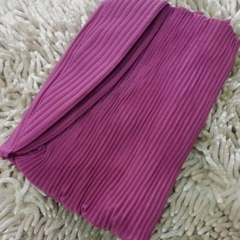 102 Gotic Bergo Prisket ORI FI HIJAB | Hijab Instan Plisket | Kerudung Kekinian | Terbaru Terlaris-Lavender