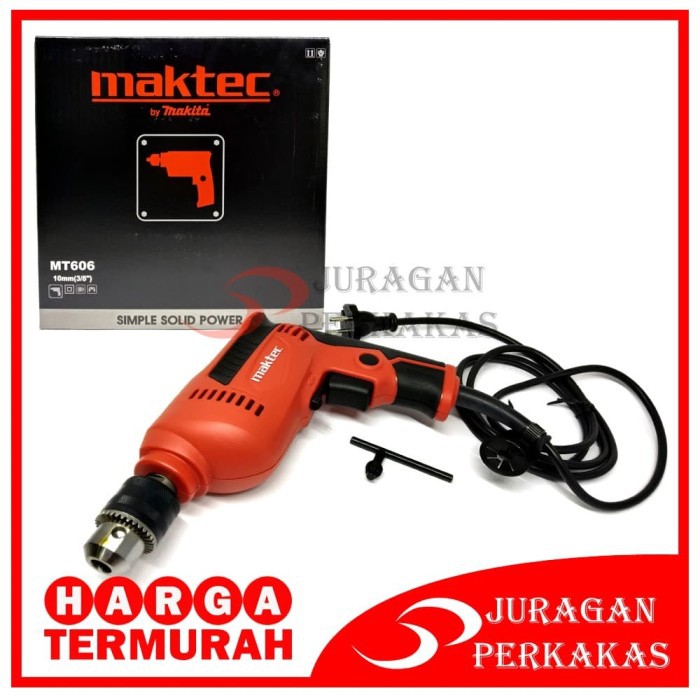 MAKTEC MT 606 MESIN BOR TANGAN BESI KAYU BOR LISTRIK BOLAK BALIK MT606