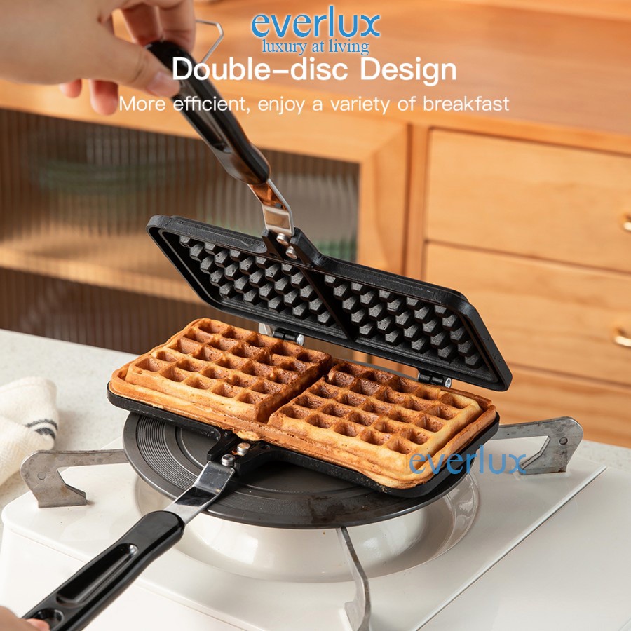 Jual Bestseller Cetakan Kue Waffle Croffle Maker Tempat Buat Wafel Roti Donat Croissant Anti