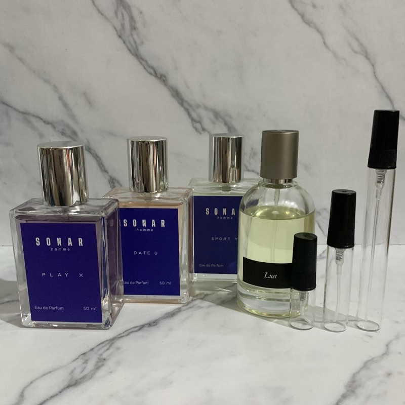 Sonar Parfum Lust / Sport Y / Date U / Play X EDP Decant