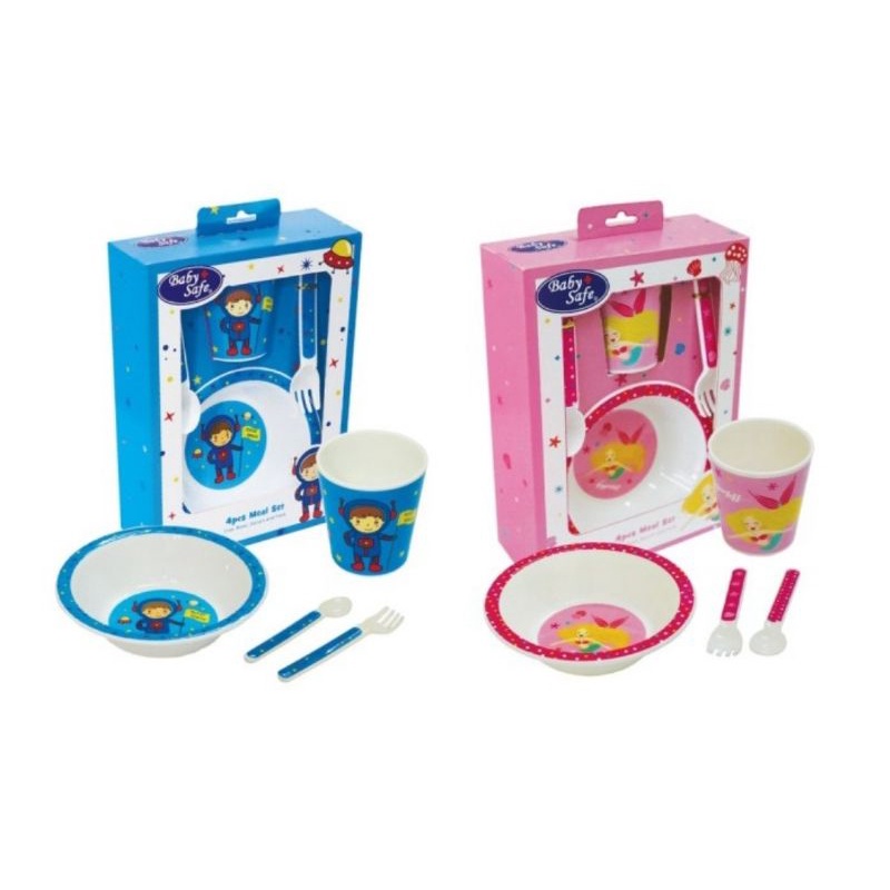 Baby Safe 4pcs Meal Set/Set Alat Makan Bayi Anak Baby Safe