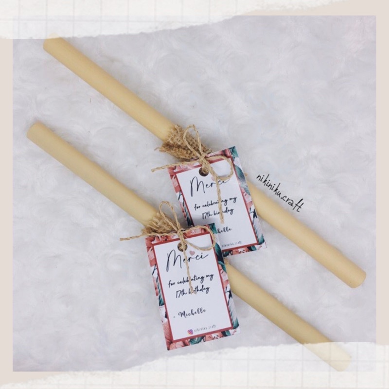 SOUVENIR NIKAH SEDOTAN BAMBU MURAH/SEDOTAN BAMBU/BAMBOO STRAW/SOUVENIR UNIK/SOUVENIR MURAH
