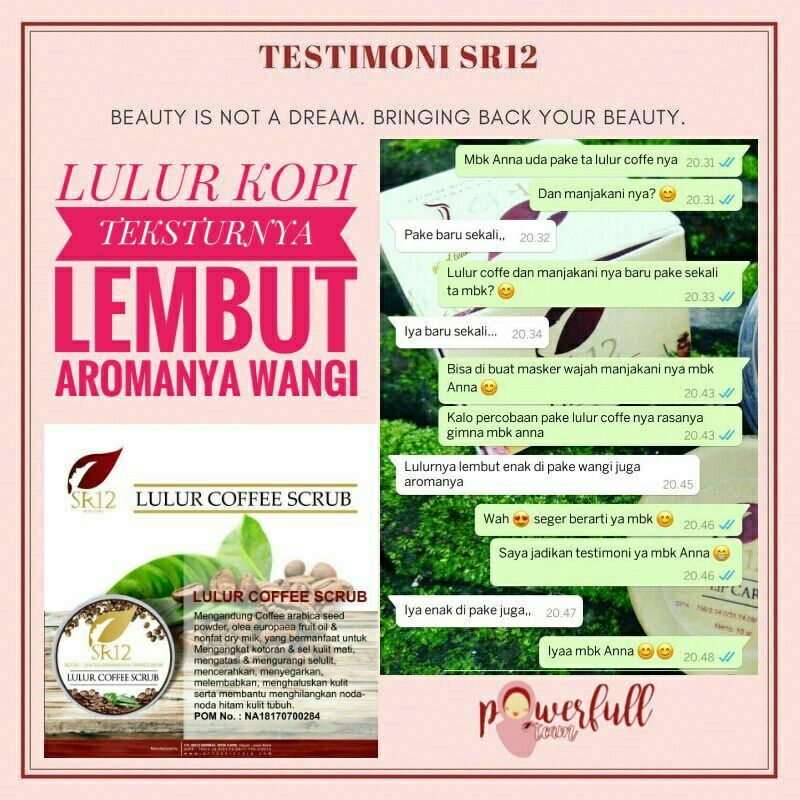 SCRUB CREAM COFFEE SR12/LULUR REMPAH BENGKOANG SR12 MENGHALUSKAN KULIT/LULUR PEMUTIH PENGHILANG DAKI/LULUR PENGANTEN