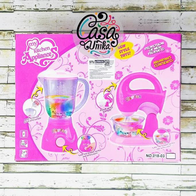 MAINAN ANAK BLENDER DAN MIXER BATERAI SET MY KITCHEN APPLIANCES 018-03