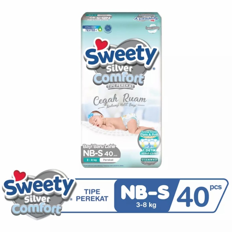 POPOK SWEETY SILVER COMFORT TIPE PEREKAT NB-S 40