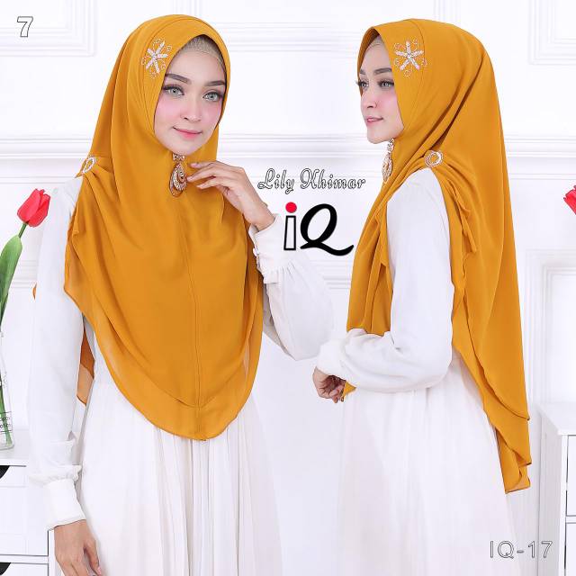 Jilbab Hijab Kerudung Khimar Ceruty Keruty Babydoll Pet Pat Ped Pad Antem Syari Terbaru Mustard Lily