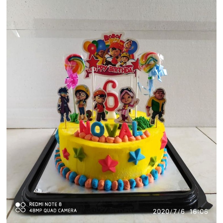 

HARGA PROMO ! ICE CREAM TART, Model Boboiboy, 18 cm, Tart Dalamnya 100% Ice Cream Tanpa Kue