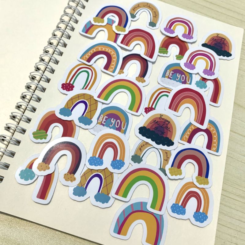 

Die Cut Stiker Series l Stiker Pack Rainbow Series