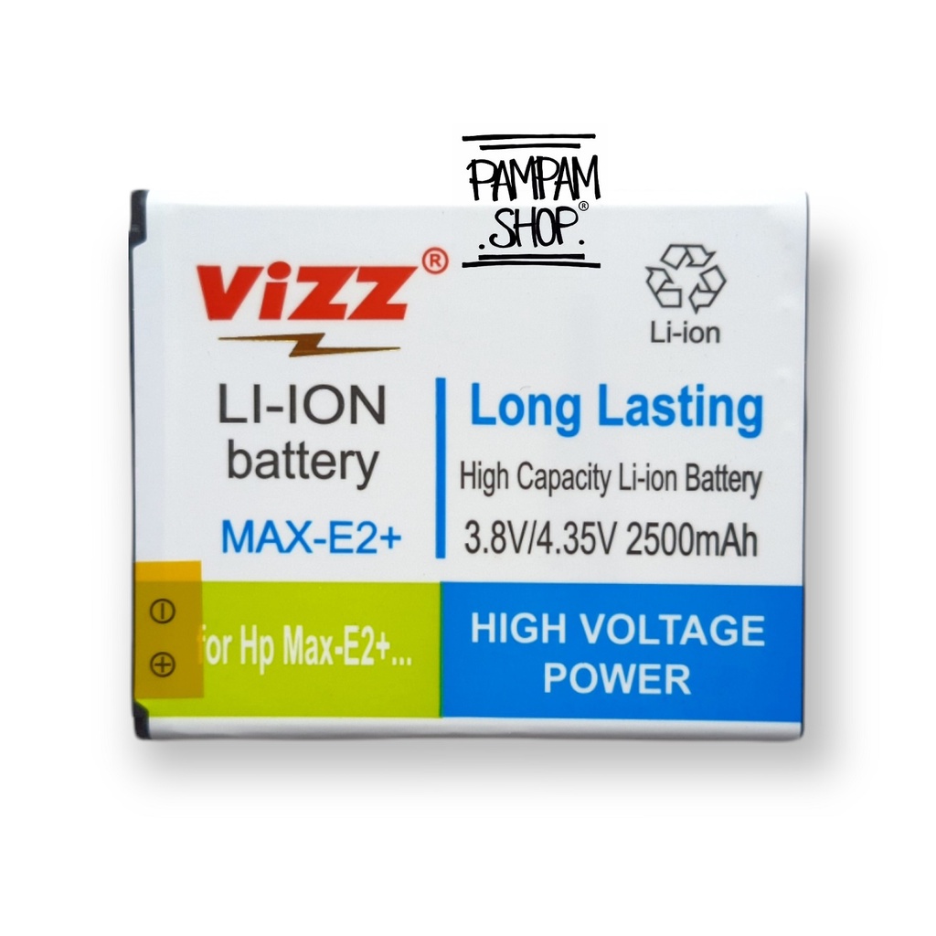 Baterai Vizz Original Double Power Smartfren Andromax E2+ E2 Plus Qi U2 LI38170A LI37190A LI38190 Batre Batrai Battery HP Handphone Ori