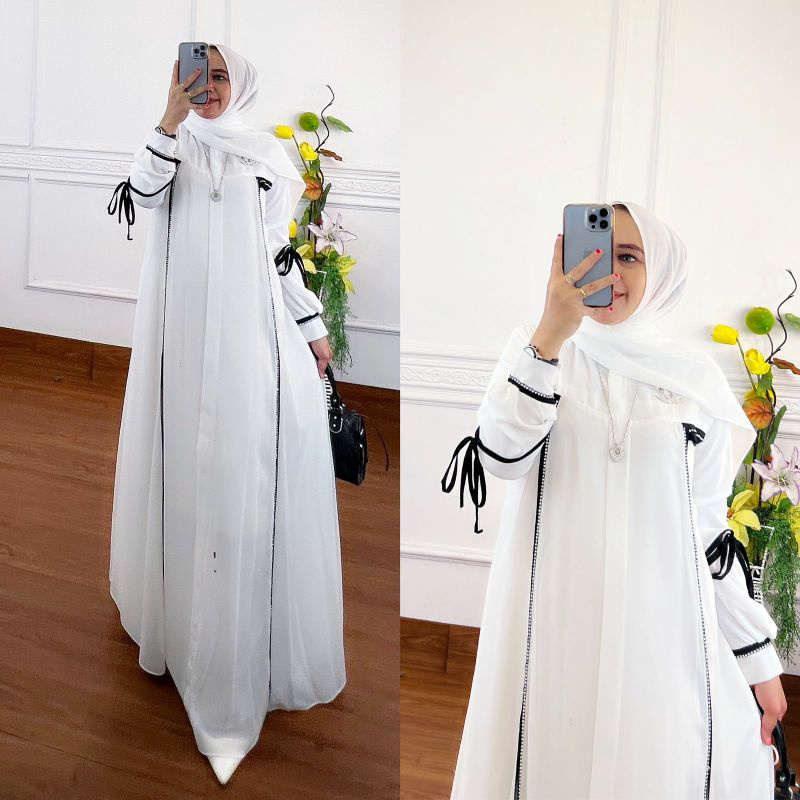 Nessa Abaya set By Hijabika-E Brokenwhite