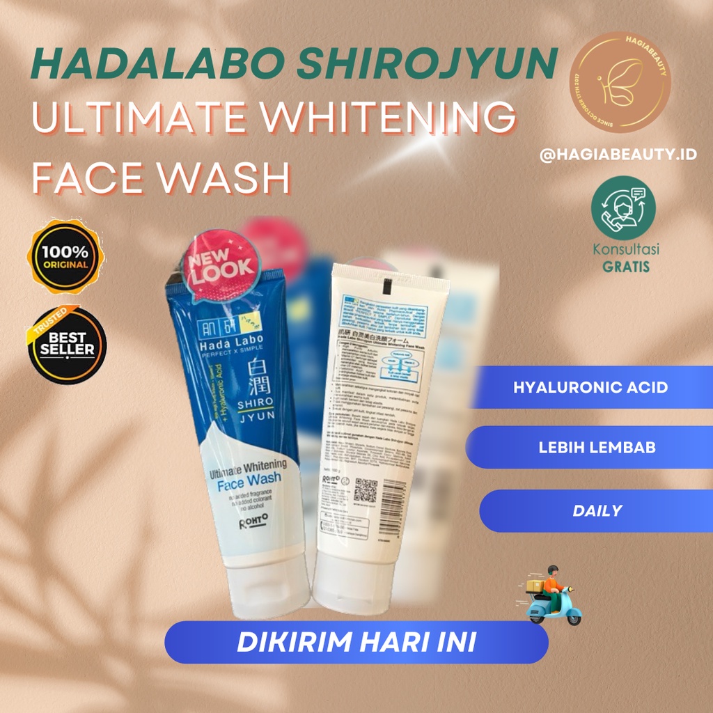 BISA COD- HADA LABO SHIROJYUN ULTIMATE WHITENING FACE WASH - HADALABO ORIGINAL BPOM