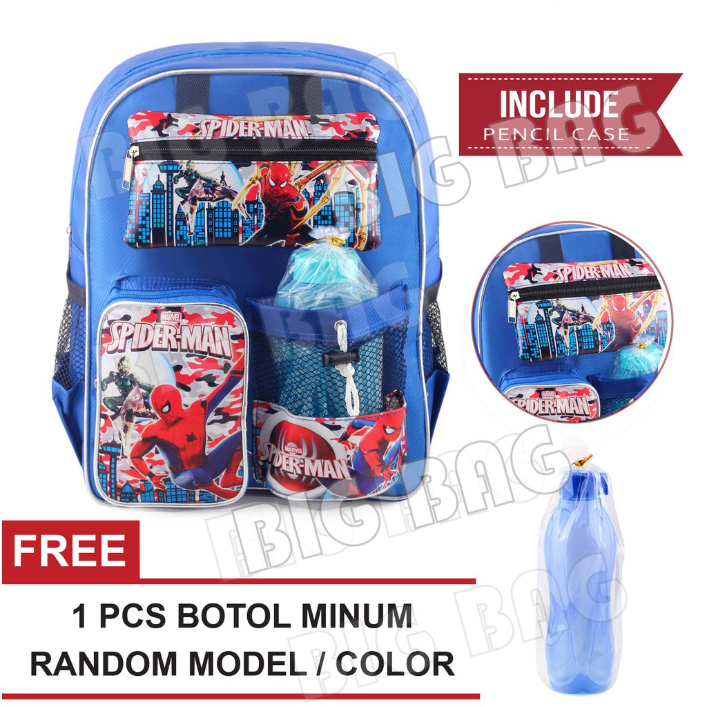 Tas Sekolah Anak Laki Laki SD / TK Karakter Kartun - STAY.RTM + FREE Botol Minum