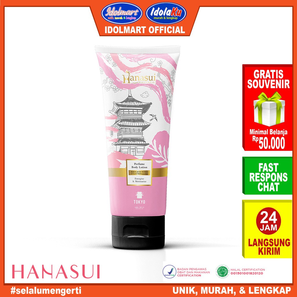 IDOLAKU Hanasui Brightening Perfume Body Lotion-Tokyo