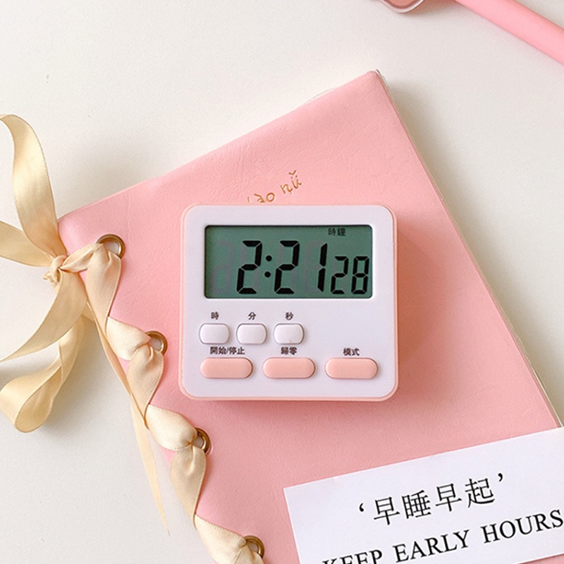 Jam Alarm Timer Mini Multifungsi Tenaga Baterai Aaa