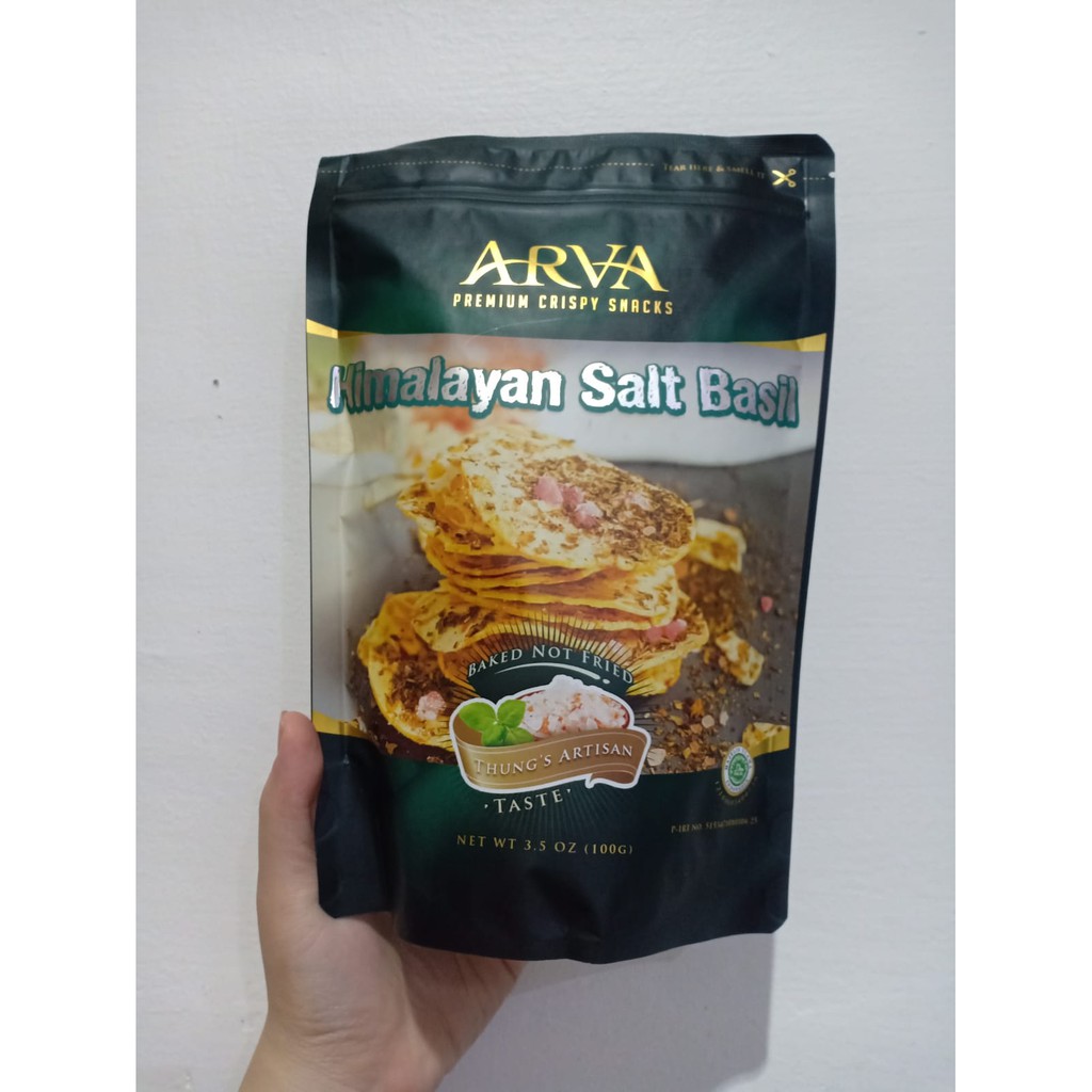 

ARVA Himalayan Salt Basil Crispy Tempe 80gr/Keripik tempe Premium