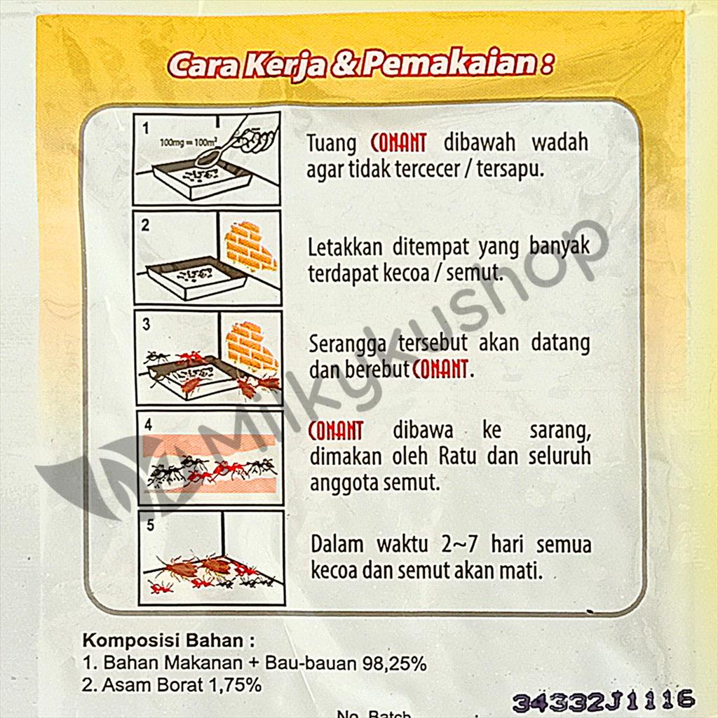 CONANT 1.75 GR 3 GRAM SACHET INSEKTISIDA OBAT SEMUT KECOAK RAYAP