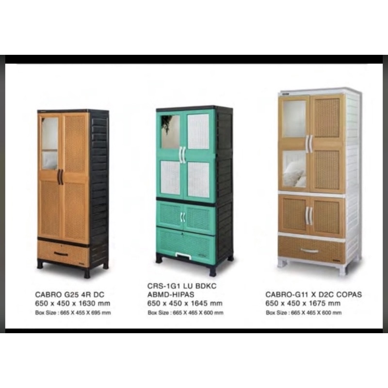 Lemari Pakaian Plastik Cabinet Napolly
