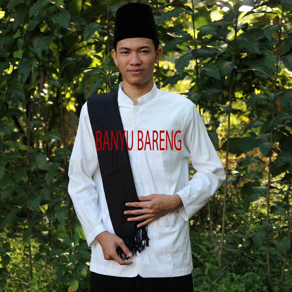 Sorban Kashmiri Full Hitam Polos - Sorban Panjang Rumbay - Sorban Hitam Polos