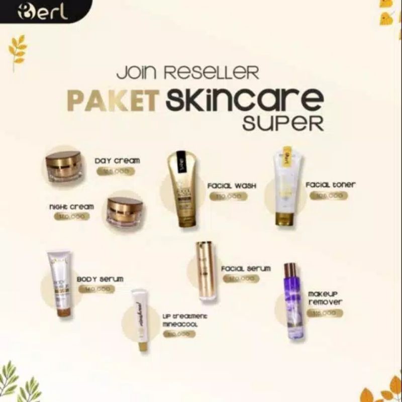 TERLARIS PAKET SKINCARE SUPER JOIN RESELLER B ERL COSMETICS