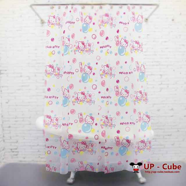 03740  tirai plastik hellokitty tirai kamar mandi hellokitty