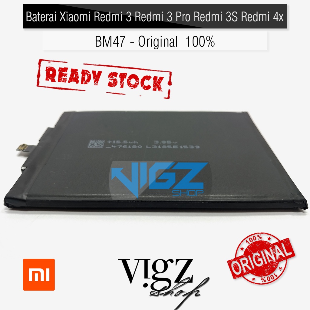 Baterai Xiaomi Redmi 3 Redmi 3 Pro Redmi 3S Redmi 4x BM47 Original 100%